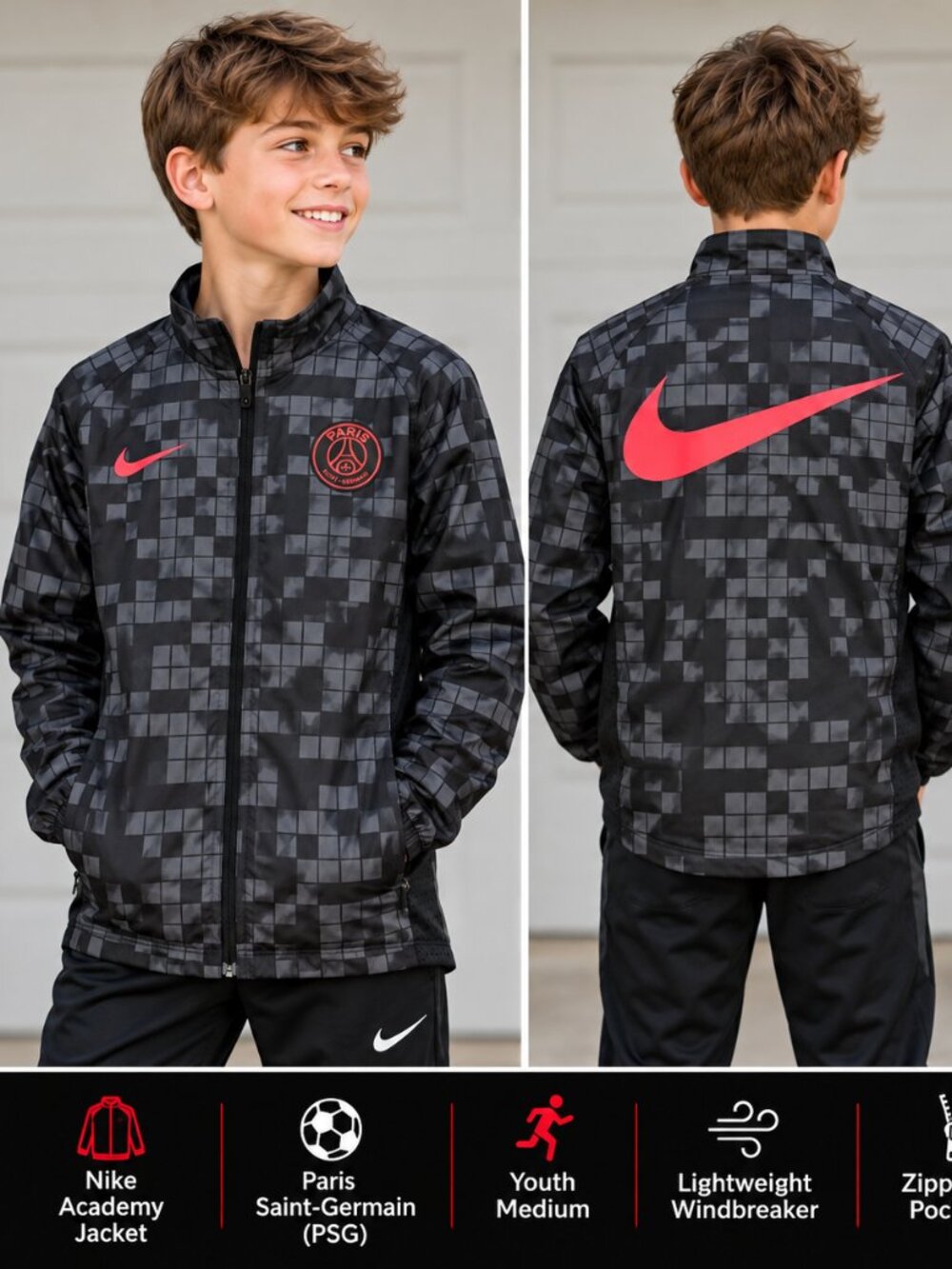 Nike PSG Paris Saint-Germain Academy Jacket Youth M – Soccer – $33